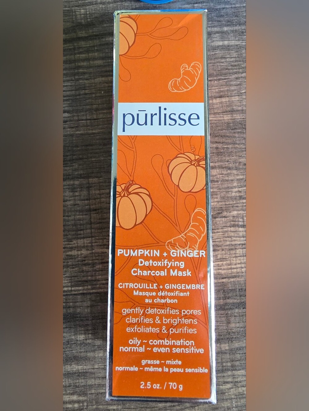 NWT- Purlisse Pumpkin + Ginger Detoxifying Charcoal Mask Full Size 2.5oz